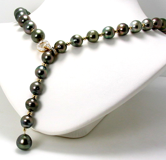 tahitian pearl lariat necklace